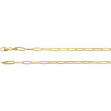 14K Yellow 3.85 mm Elongated Flat Link 7 Chain - CH1095600P photo