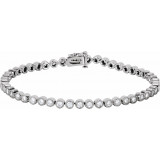 14K White 2 CTW Diamond Line 7.25 Bracelet - 65126060001P photo 3
