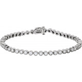 14K White 2 CTW Diamond Line 7.25 Bracelet - 65126060001P photo