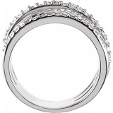14K White 1/2 CTW Diamond Criss Cross Ring - 67406121556P photo 2