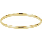 14K Yellow 4 mm Hinged Bangle Bracelet - BRC180239014P photo