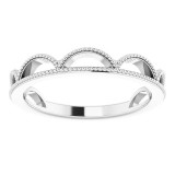 14K White Stackable Ring - 51668101P photo 3