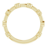 14K Yellow Pink Tourmaline Bezel-Set Bar Ring - 72005646P photo 4