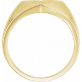 14K Yellow 11x10 mm Heart Signet Ring - 562371874P photo 2