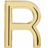 14K Yellow Single Initial R Earring - 86800204P photo