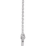14K White 33x6 mm Geometric 16-18 Necklace - 86557600P photo 2