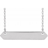 14K White 33x6 mm Geometric 16-18 Necklace - 86557600P photo