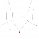 14K Rose Ruby & 1/3 CTW Diamond 16-18 Necklace - 869706132P photo 3