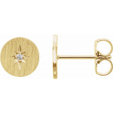 14K Yellow .02 CTW Diamond Earrings - 86337601P photo