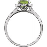 14K White Peridot & 1/5 CTW Diamond Ring - 65130070011P photo 2