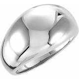 14K White 12 mm Dome Ring - 50199247738P photo