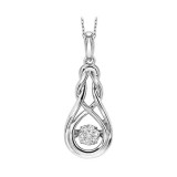 Gems One Silver (SLV 995) & Diamonds Stunning Neckwear Pendant - 1/10 ctw - ROL1019-SSBL photo