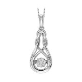 Gems One Silver (SLV 995) & Diamonds Stunning Neckwear Pendant - 1/10 ctw - ROL1019-SSBL photo