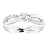 14K White 3.4 mm Round 1/3 CTW Diamond Infinity-Inspired Ring - 122897600P photo 3