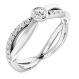 14K White 3.4 mm Round 1/3 CTW Diamond Infinity-Inspired Ring - 122897600P photo