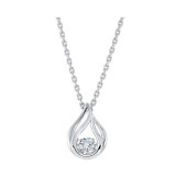 Gems One Silver Cubic Zirconia Pendant - PD10376-SSW photo