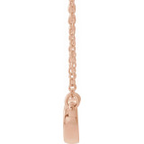 14K Rose Freeform Bar 18 Necklace - 86873607P photo 2