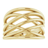 14K Yellow Criss-Cross Ring - 51884102P photo 3