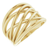 14K Yellow Criss-Cross Ring - 51884102P photo