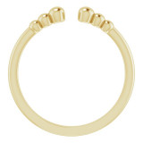 14K Yellow Beaded Ring - 51676102P photo 2