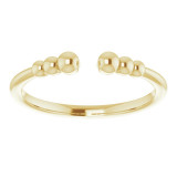 14K Yellow Beaded Ring - 51676102P photo 3