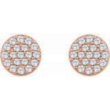 14K Rose 1/3 CTW Diamond Cluster Earrings - 65175460002P photo 2