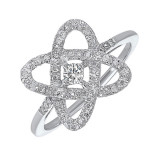 Gems One Silver Diamond (1/4Ctw) Ring - RG10834-SSF photo