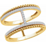 14K Yellow 1/5 CTW Diamond Negative Space Ring - 65242160001P photo