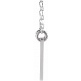 14K White Geometric 18 Necklace - 86560105P photo 2