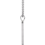 14K White 1/5 CTW Black Diamond Triangle 24 Necklace - 86954700P photo 2