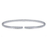 Gabriel & Co. 14k White Gold Bujukan Diamond Bangle Bracelet - BG4218-65W45JJ photo