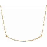 14K Yellow 1/6 CTW Diamond Bar 16-18 Necklace - 65108560000P photo