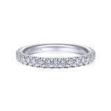 Gabriel & Co. 14k White Gold Contemporary Anniversary Wedding Band - WB13904R8W44JJ photo