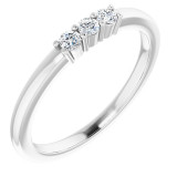 14K White 1/6 CTW Diamond Anniversary Band - 1239756004P photo