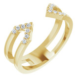 14K Yellow 1/8 CTW Diamond Geometric Ring - 122922601P photo