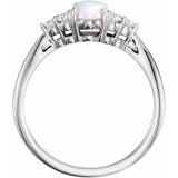 14K White Opal & 1/5 CTW Diamond Ring - 71812600P photo 2
