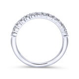 Gabriel & Co. 14k White Gold Contemporary Anniversary Wedding Band - WB11757R6W44JJ photo 2