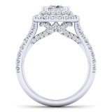 Gabriel & Co. 14k White Gold Entwined Double Halo Engagement Ring - ER12675C6W44JJ photo 2