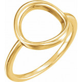 14K Yellow Circle Ring - 51602102P photo