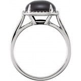 14K White Onyx & .06 CTW Diamond Ring - 7163370009P photo 2