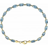 14K Yellow Sky Blue Topaz 7.25 Bracelet - 651539102P photo