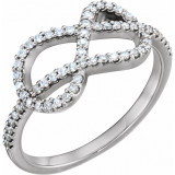 14K White 1/3 CTW Diamond Knot Ring - 122826600P photo