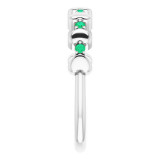 14K White Emerald Stackable Heart Ring - 71999601P photo 4