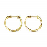 Gabriel & Co. 14k Yellow Gold Hampton Diamond Huggie Earrings - EG13062Y45JJ photo 2