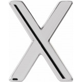 14K White Single Initial X Earring - 86800239P photo