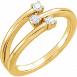 14K Yellow 1/5 CTW Diamond Freeform Ring - 123141601P photo