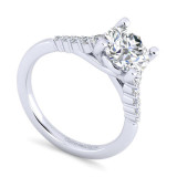 Gabriel & Co. 14k White Gold Contemporary Halo Engagement Ring - ER11755R8W44JJ photo 3