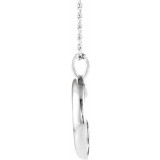 14K White Crescent Moon 16-18 Necklace - 86693600P photo 2