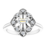 14K White 1/6 CTW Diamond Vintage-Inspired Ring - 124058605P photo 3