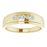 14K Yellow 1/4 CTW Diamond 5-Stone Band - 122788605P photo 3